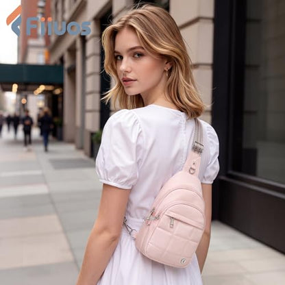 Anti Theft Sling Bag for Women, RFID Crossbody Purse Travel Pink - color: Pink