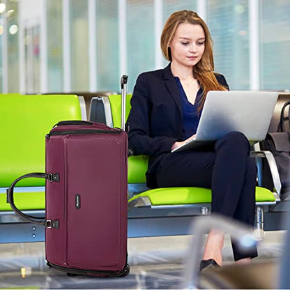 Modoker 3-in-1 Rolling Garment Duffle Bag with Wheels, 25in Red - color: 25in-Red