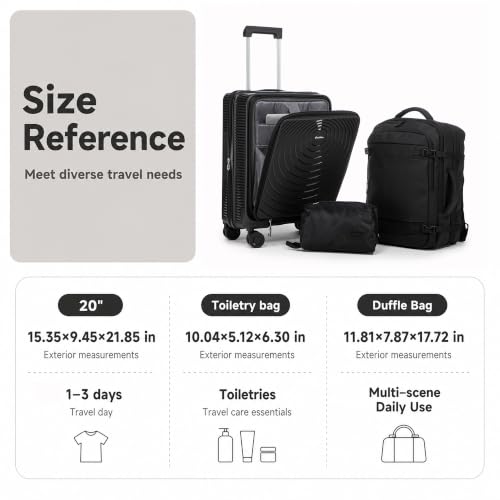 21Inch Carry On Luggage, PP Expandable Luggage Sets with Spinner Wheels - color: Aqua