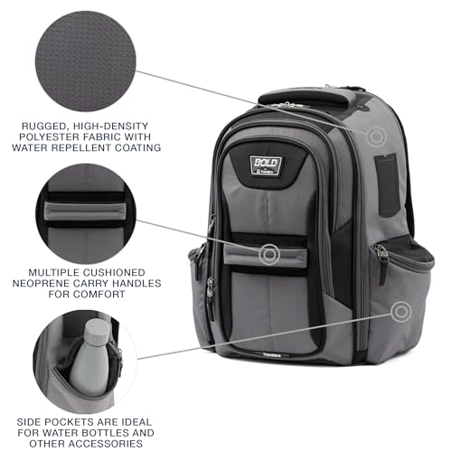 Travelpro Bold Softside Checked Large Luggage & Backpack Set, Grey/Black - color: Grey, size: Large