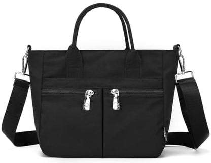 Small Tote Bag for Women, Mini Crossbody Purse Work Shoulder Bags - color: Black