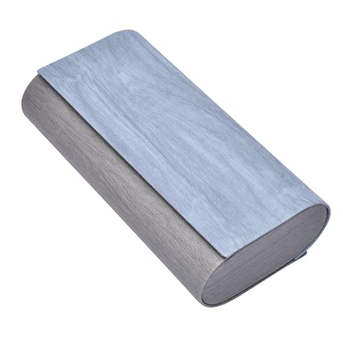 Philley Dual Glasses Case 2-in-1 Double Eyeglasses case - color: Wood Grain (Blue + Grey)