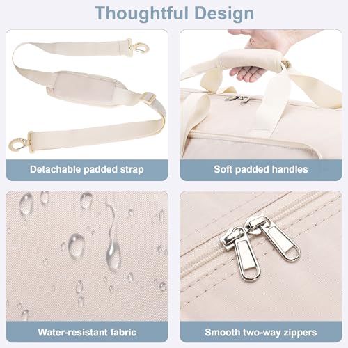120L EXTRA LARGE Foldable Waterproof Travel Duffle Bag for Men and Women - color: Beige, size: 120L