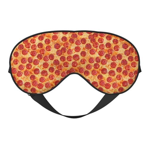 Pizza Pepperoni Sleeping Eye Mask Eye Mask for Sleeping Soft Comfort Eye Shade Blackout Eye Cover for Deep Rest Travel Nap Meditation - color: Pizza Pepperoni