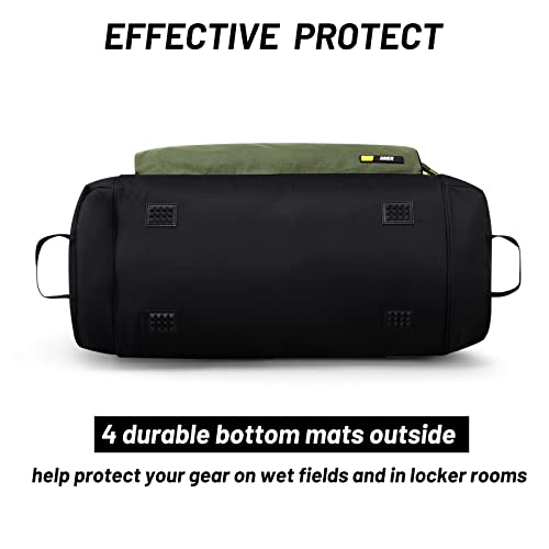 MIER Large Gym Bag for Men 60L Duffel Bag with Shoe Compartment - color: Green