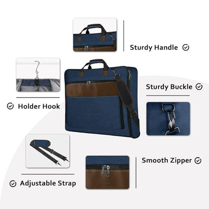 MATEIN Travel Garment Bags, Large Convertible Carry On Garment Bag, Blue - color: Blue