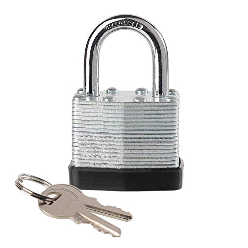 Lock, Laminated Steel Keyed Padlock, Keyed Alike Locks, Big Key Head, Normal Shackle Padlock-Pack of 24 - color: Pack of 24