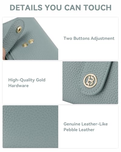 BOSTANTEN Slim Wallet Women Small RFID Blocking Credit Card Holder - color: Blue