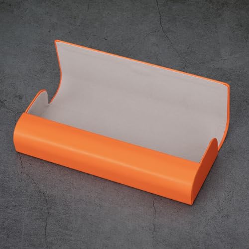 Vemiss Hard Shell Eyeglass Cases, Lightweight Portable Glasses Case for Women Men - color: D1-orange