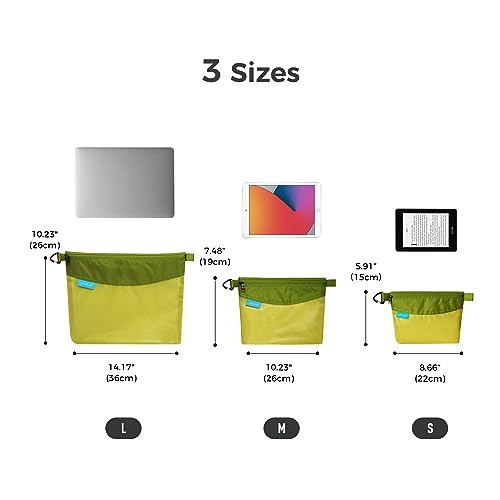 pack all Water-Resistant Zipper Pouch, Mesh Zipper Bag, 10.23"x7.48" - color: Green, size: Medium