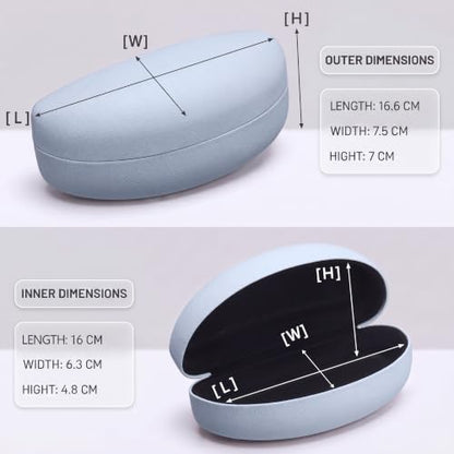 SiliFine 8-Pack Extra Large Hard Shell Sunglasses Case for Travel Daily Storage, Protective Eyeglass Case for Women and Men, 8 Colors