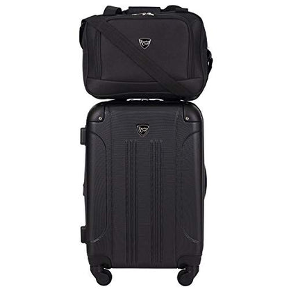 Travelers Club Chicago Hardside Expandable Spinner Luggage, Black, 3 Piece Set - color: Black, size: 3-Piece Set