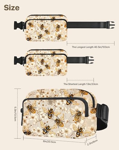 Fanny Pack 여행용 벨트 백 Everywhere 크로스바디 백 여성용 허리 팩 조절 가능한 스트랩 방수, 라이트 옐로우, 패션 - color: 라이트 옐로우