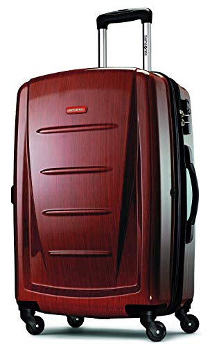 Samsonite Winfield 2 Hardside Expandable Luggage with Spinner Wheels, Burgundy, Checked-Medium 24-Inch - color: Burgundy, size: Checked-Medium Spinner
