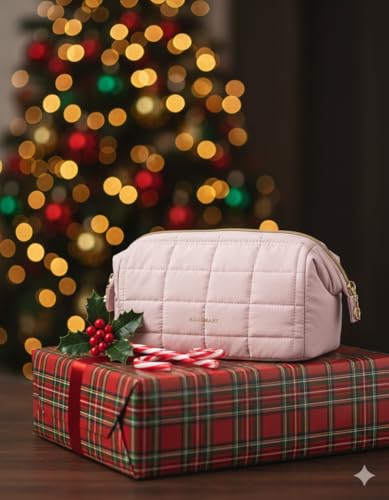 BAGSMART Makeup Bag Travel Toiletry Bag, Wide-open Zipper Pouch, Pink - color: 01-Sakura Pink