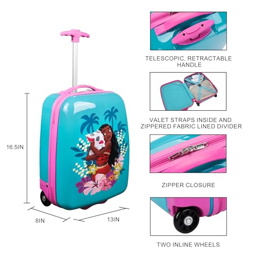 Bioworld Moana Favorite Character Kids' 16.5" Hardside Luggage - color: Moana Favorite Character