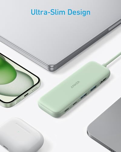 Anker USB C Hub, 5-in-1 USBC to HDMI Splitter with 4K Display - color: Green