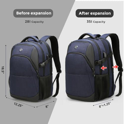 Swissdigital Design Backpack for Men & Women Fit 17-Inch Computer SD1671-12 - color: Blue-l, size: 17 Inches