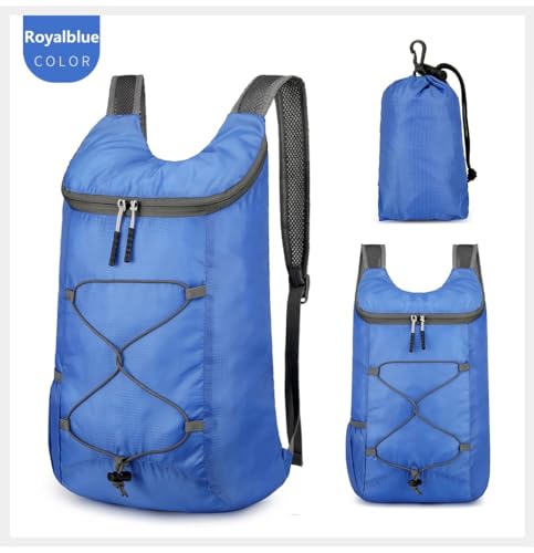 levayhill 16L Foldable Hiking Backpack,Small Packable Daypack, Royal Blue - color: Royal Blue
