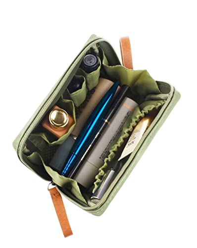 Small Makeup Bag for Purse Portable Waterproof Cosmetic Bag Travel Makeup Pouch for Women (Green, Square) - color: Green