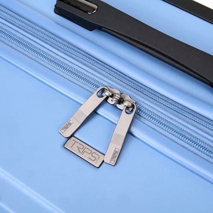 TRIPS EON 28-Inch Lightweight Durable Hardside 8-Wheel Spinner Checked Suitcase Size Luggage, Ashleigh Blue - color: Ashleigh Blue, size: LARGE CHECKED