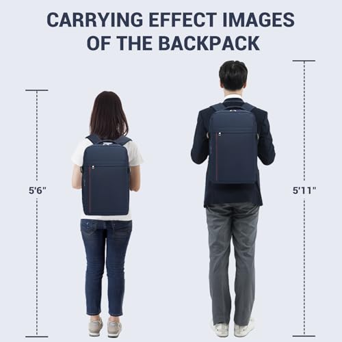 Kono 20L Airline Approved Casual Daypack bag, 15.6" Laptop Backpack, Black - color: Black