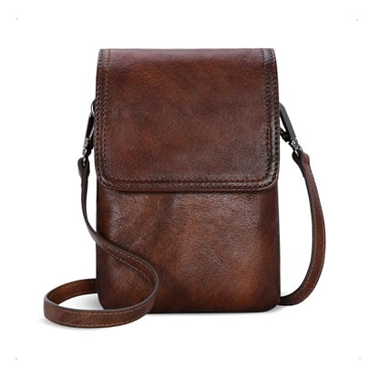 Iswee Rfid Blocking Small Crossbody Bag for Women Travel Classic Style - color: Coffee