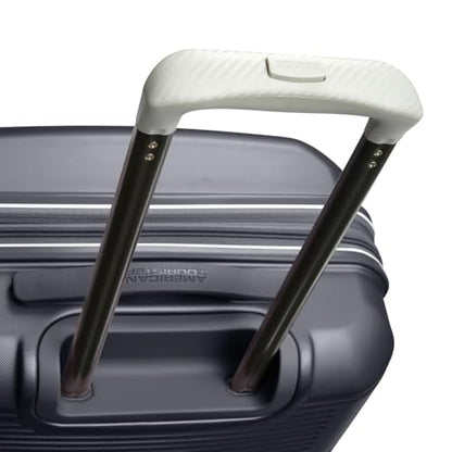 American Tourister Stratum 2.0 Carry-On Luggage, Expandable Hardshell Suitcase with Spinner Wheels, Ergonomic Handle Grip, Durable ABS Shell, Large Zipper Pulls, Max Capacity Interior - Charcoal - color: Charcoal, size: 20-Inch Carry-On