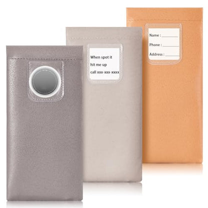 TRIUMPH VISION Eyeglass Case Glasses Case Soft Sunglass Pouch Sleeve 3 Pack - color: Khaki Grey Dark Grey