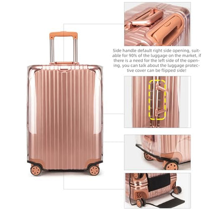 Veki Clear Suitcase Cover PVC Protector - color: Full enclosure, size: 26inch