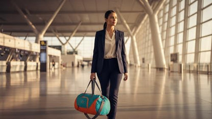 Packable Nylon Compact Foldable Large Duffle Bag for Travel Carry On Bag - color: Turquoise