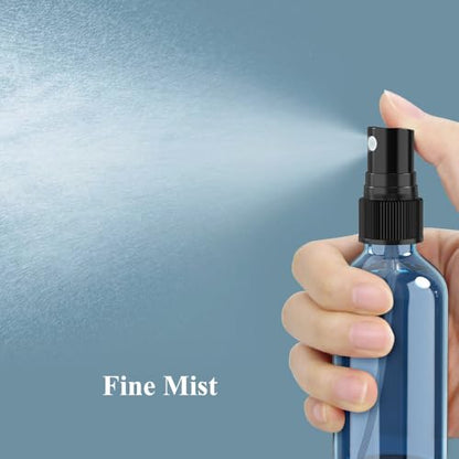 Wedama Spray Bottle, 4 oz Fine Mist Glass Spray Bottles, Little Refillable Liquid Containers for Watering Flowers Cleaning (16 Pack Indigo Blue) - color: Indigo Blue, size: 4 Ounce (Pack of 16)