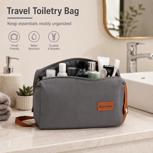 CONCEPTEN Luggage Sets 5 Piece, ABS+PC Hardshell Suitcases with Wheels - color: Grey, size: 5 Piece Sets (20/24/28/Db/Tb)