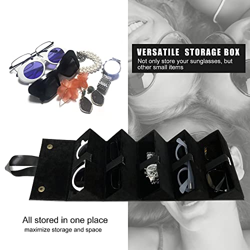 Longjet Sunglasses Organizer Travel Glasses Case Eyeglasses Storage Box - color: Full Black