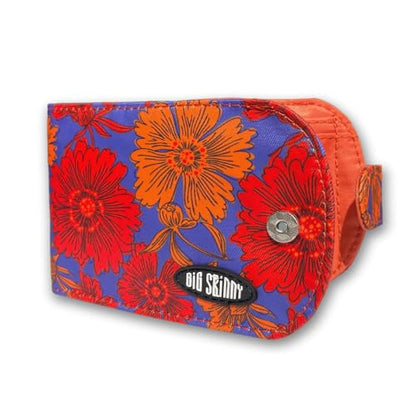 Big Skinny Women's Taxicat Bi-Fold Slim Wallet, Holds Up to 25 Cards - color: Spanish Sunset