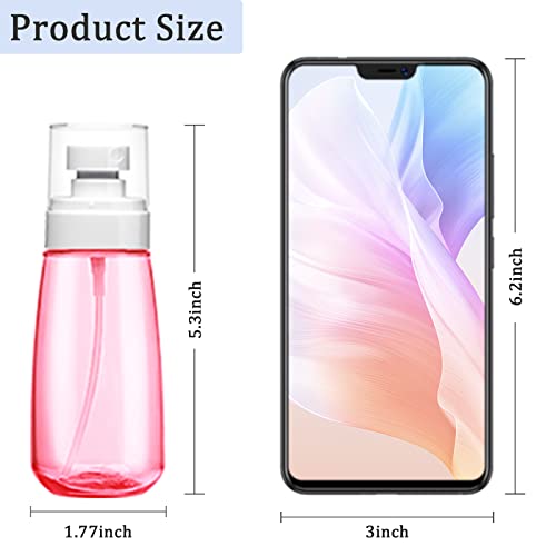 Cosywell Fine Mist Spray Bottle 3.4oz/ 100ml Empty Cosmetic Refillable Travel Containers Plastic Hair Spray Bottle Sprayer for Perfume Skincare Makeup Lotion (8color) - color: 8color