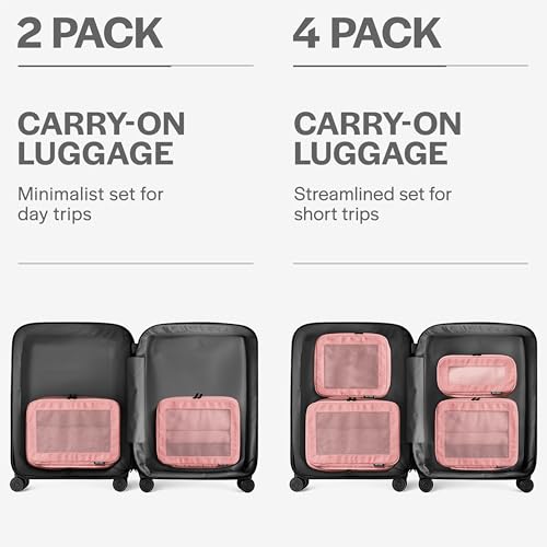 Aerotrunk 여행용 압축 패킹 큐브, 2팩, 핑크 - color: 장미., size: 2개입