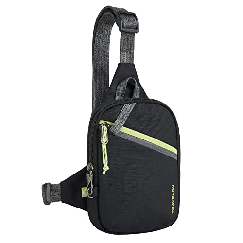 Travelon Anti-Theft Greenlander Compact Sling Bag - color: 제트 블랙