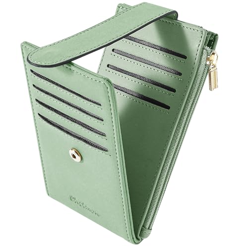 Chelmon Women's RFID Slim Card Holder Wallet - color: Light Green