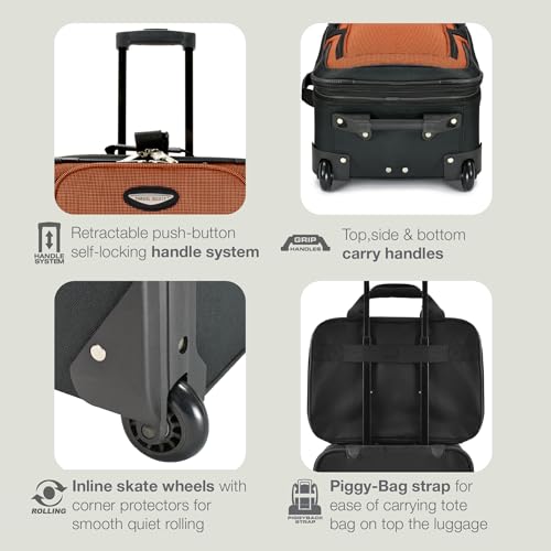 Travel Select Amsterdam Softside Expandable Luggage with Rolling Wheels, Red, 4-Piece Set (15/21/25/29) - color: Red, size: 4-Piece Set (15/21/25/29)