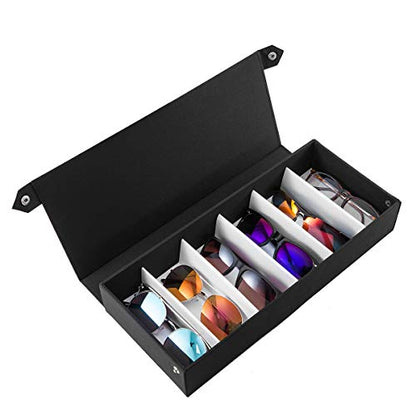 TRIUMPH VISION Multi Glasses Organizer Eyeglass Storage Sunglasses Case Box - color: Black