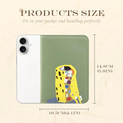 Lychii Passport Holder, RFID Blocking Travel Wallet, Slim Passport Cover - color: Green/Yellow