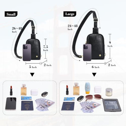 INICAT Touchscreen Crossbody Phone Purse, Small Sling Bag for Women,Black - color: Black Deep, size: Small