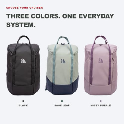 INUK Travel Laptop Backpack, 25L Recycled Waterproof Light Daypack - color: Sage Leaf