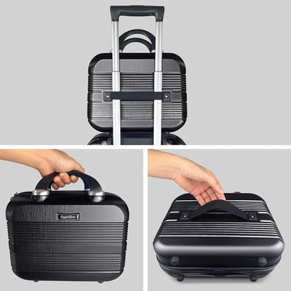 14 Inch Waterproof Hard Shell Travel Makeup Case (Black) - color: H007-Black-14 Inch