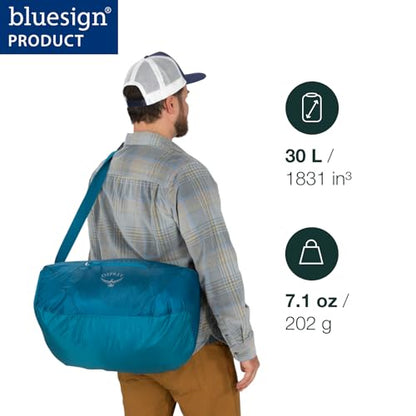 Osprey 초경량 접이식 스터프 더플 - color: 워터프론트 블루