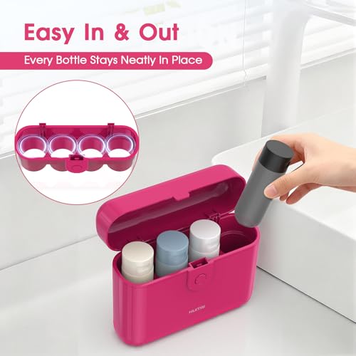 Travel Bottles TSA 4x2oz With Case Leak-Proof Hot Pink - color: Hot Pink