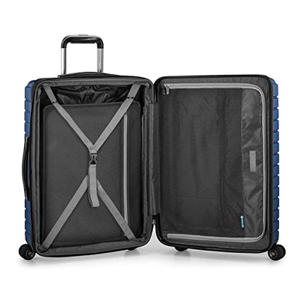 Traveler's Choice Archer Polycarbonate Hardside Spinner Luggage Set,Tie Down Straps, Blue, 2-Piece - color: Blue, size: 2-Piece Set