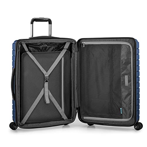 Traveler's Choice Archer Polycarbonate Hardside Spinner Luggage Set,Tie Down Straps, Blue, 2-Piece - color: Blue, size: 2-Piece Set