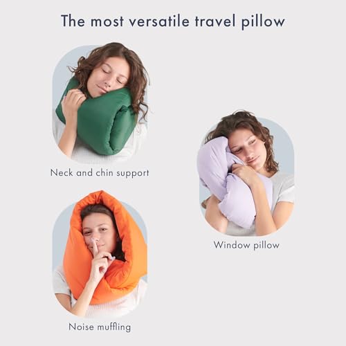 Huzi Infinity Pillow - Home Travel Soft Neck Scarf Support Sleep (Terracotta) - color: Terracota